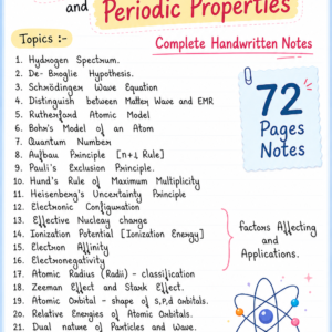 [ ATOMIC STRUCTURE AND PERIODIC PROPERTIES ] - Complete Handwritten Notes