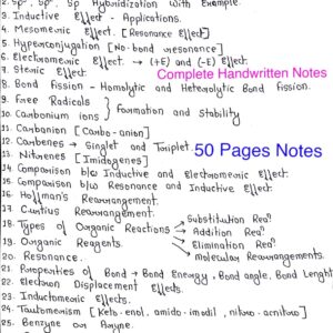 [ BASICS OF ORGANIC CHEMISTRY ] - Handwritten Notes