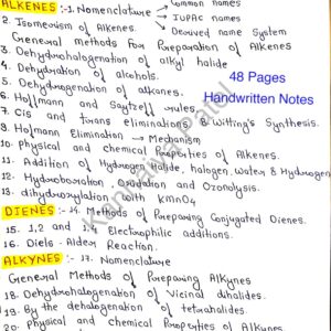 CHEMISTRY OF CARBON-CARBON Pi (π) BOND - Handwritten Notes