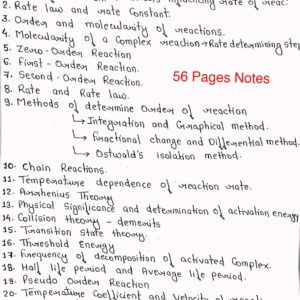 [ CHEMICAL KINETICS AND CATALYSIS ] - Handwritten Notes