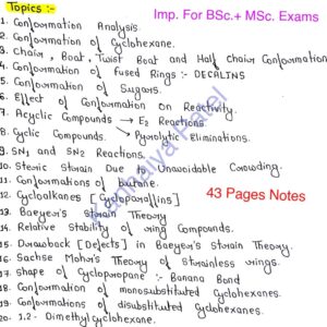 [ CONFORMATION ANALYSIS ] - Handwritten Notes
