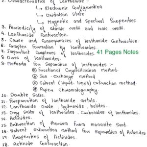 [ F-BLOCK ELEMENTS ] Chemistry Of Lanthanide And Actinides - Handwritten Notes