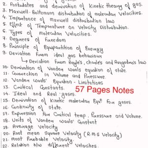 [ GASEOUS STATE CHEMISTRY ] - Handwritten Notes
