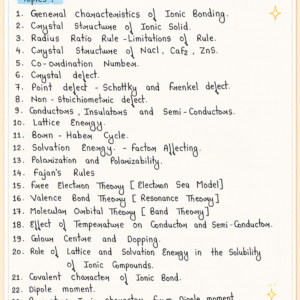 [ CHEMICAL BONDING-1-IONIC BOND ]- Handwritten Notes