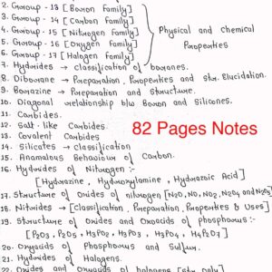 [ P-BLOCK ELEMENTS ] - Handwritten Notes