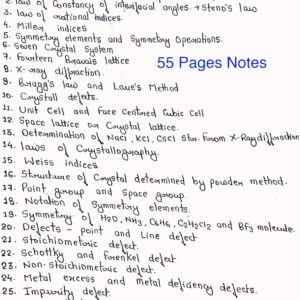 [ SOLID STATE CHEMISTRY ] - Handwritten Notes