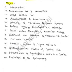 [ ULTRAVIOLET AND VISIBLE SPECTROSCOPY ] Electronic Spectroscopy | Complete Handmade Notes