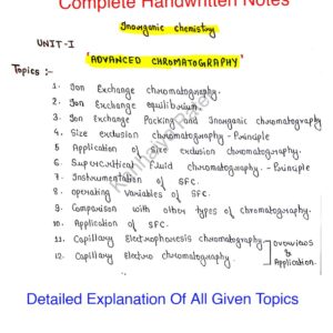 [ ADVANCED CHROMATOGRAPHY ]-Complete Handmade Notes