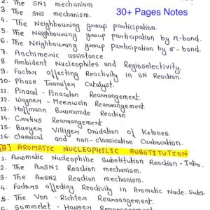 [ ALIPHATIC & AROMATIC NUCLEOPHILIC SUBSTITUTION ]-Complete Handwritten Notes