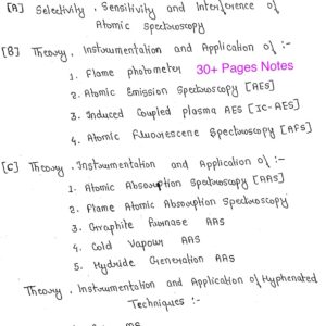 [ ATOMIC EMISSION AND ATOMIC ABSORPTION SPECTROSCOPY ] -Complete Handwritten Notes