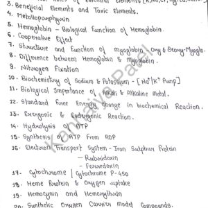 [ BIO-INORGANIC CHEMISTRY ] - Complete Handwritten Notes
