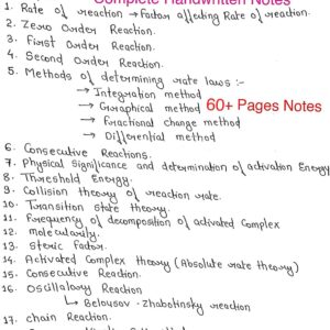 [ CHEMICAL DYNAMICS PART -1 ] - Complete Handwritten Notes