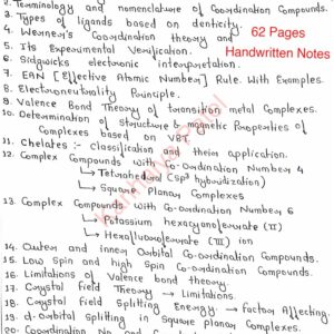 [ CO-ORDINATION CHEMISTRY ] Inorganic Chemistry | Handwritten Notes.