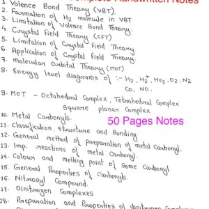 [ METAL-LIGAND BONDING & METAL COMPLEXES ] -Inorganic Chemistry Notes