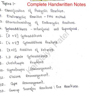 [ PERICYCLIC REACTION ]- Complete Handwritten Notes