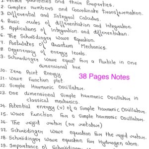 [ QUANTUM CHEMISTRY PART -1 ]- Complete Handwritten Notes