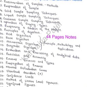 [ SAMPLE PREPARATION,DIGESTION AND STATISTICAL ANALYSIS ]-Complete Handwritten Notes