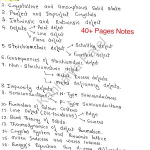 [ SOLID STATE CHEMISTRY ] - Complete Handwritten Notes | MSc.3rd Sem.