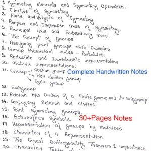 [ SYMMETRY & GROUP THEORY IN CHEMISTRY ] -Inorganic Chemistry Notes