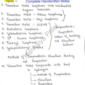 [ TRANSITION METAL COMPLEX AND TRANSITION METALS COMPOUND WITH BOND TO HYDROGEN ]-Handwritten Notes