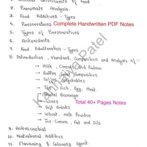[ FOOD ANALYSIS ]-Complete Handmade Notes