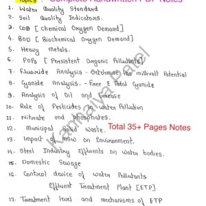 [ SOIL AND WATER POLLUTION ] - Complete Handwritten Notes