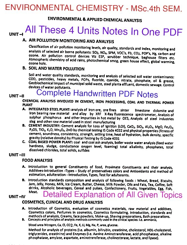 【COMPLETE NOTES FOR MSc.4th SEM.】All Unit In One PDF. Complete Handmade Notes - Image 3