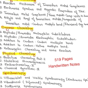 【COMPLETE NOTES FOR MSc.2ND SEM.】All Unit In One PDF. Complete Handmade Notes