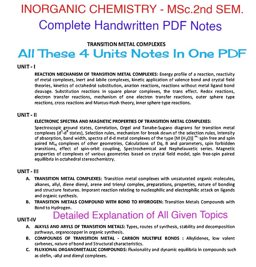 【COMPLETE NOTES FOR MSc.2ND SEM.】All Unit In One PDF. Complete Handmade Notes - Image 5