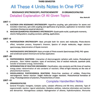 MSc.3rd Sem- Inorganic Chemistry _ Complete Handamde Notes All 4 Units