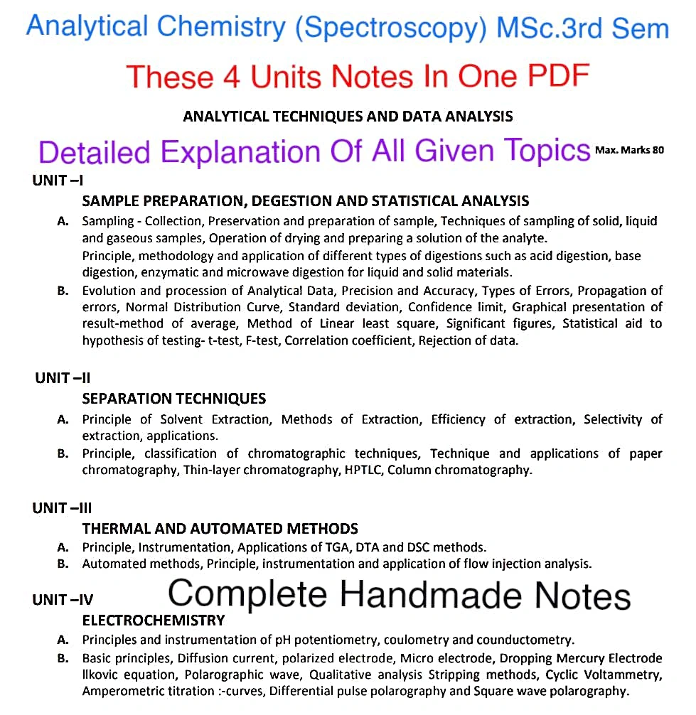 COMPLETE NOTES FOR MSc.3rd SEM |All Subjects All Units are Covered In This One PDF |Complete Handwritten Notes 】 - Image 2