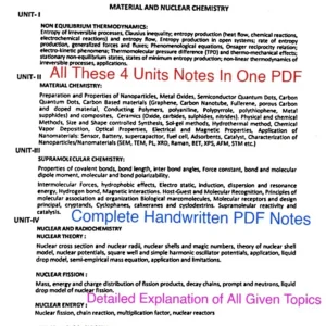 MSc.4th Sem.- PHYSICAL CHEMISTRY (All 4 Unit's Notes In One PDF ) Complete Handmade Notes.