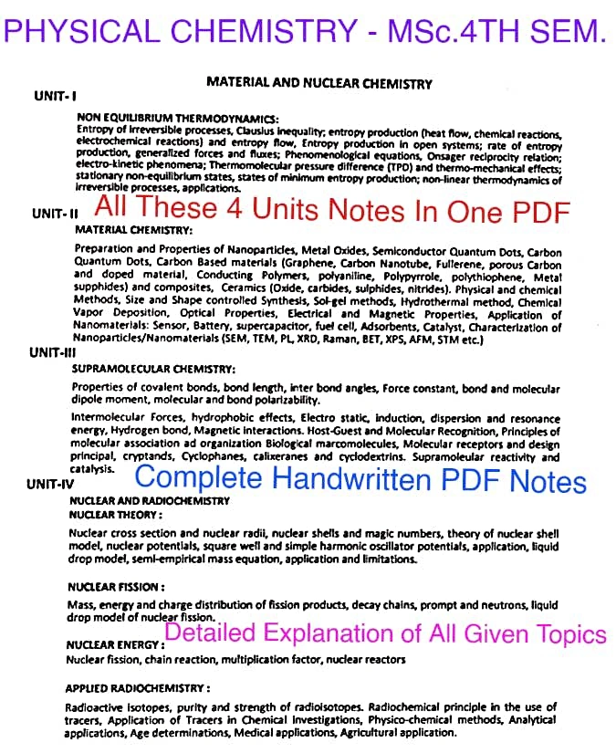 【COMPLETE NOTES FOR MSc.4th SEM.】All Unit In One PDF. Complete Handmade Notes - Image 4