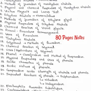 [ ALCOHOL AND PHENOLS ]- Handwritten Notes