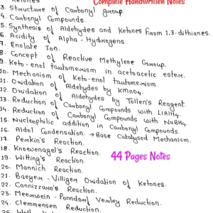 [ ALDEHYDES AND KETONES ] - Handwritten Notes
