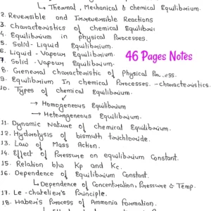 [ CHEMICAL EQUILIBRIUM ] - Handwritten Notes