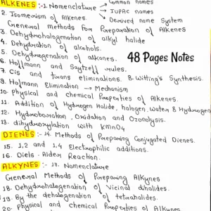 [ CHEMISTRY OF CARBON-CARBON Pi (π) BOND ] - Handwritten Notes