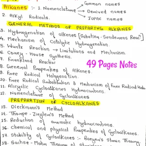 [ CHEMISTRY OF CARBON-CARBON SIGMA BOND ] - Handwritten Notes