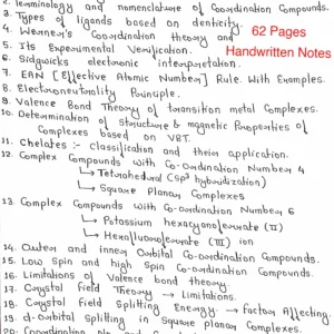 [ CO-ORDINATION CHEMISTRY ] - Handwritten Notes