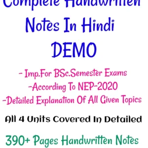 BSc.1st Sem.[Hindi Med.] DEMO