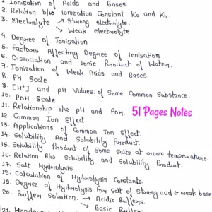 [ IONIC EQUILIBRIUM ] - Handwritten Notes