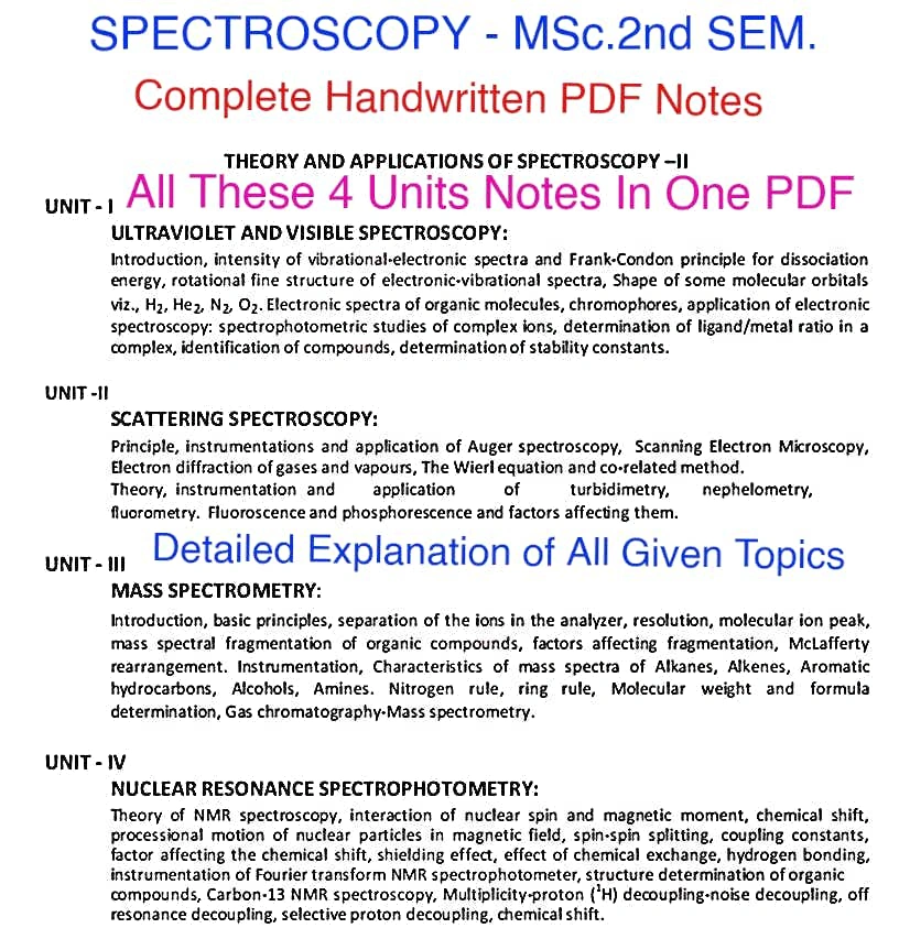 【COMPLETE NOTES FOR MSc.2ND SEM.】All Unit In One PDF. Complete Handmade Notes - Image 2