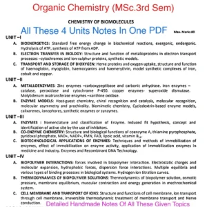 MSc.3rd Sem- ORGANIC Chemistry _ Complete Handamde Notes 4 Units.pdf