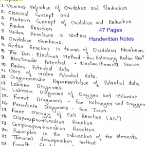 [ OXIDATION AND REDUCTION ] - Handwritten Notes