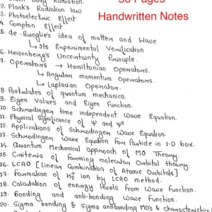 [ QUANTUM MECHANICS ] - Handwritten Notes