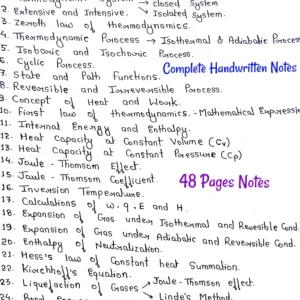 [ THERMODYNAMICS - 1 ]- Handwritten Notes