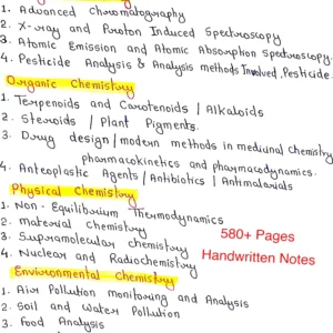 【COMPLETE NOTES FOR MSc.4th SEM.】All Unit In One PDF. Complete Handmade Notes