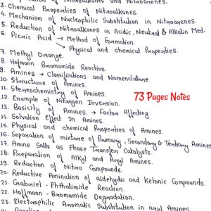 [ ORGANIC COMPOUNDS OF NITROGEN ] - Handwritten Notes